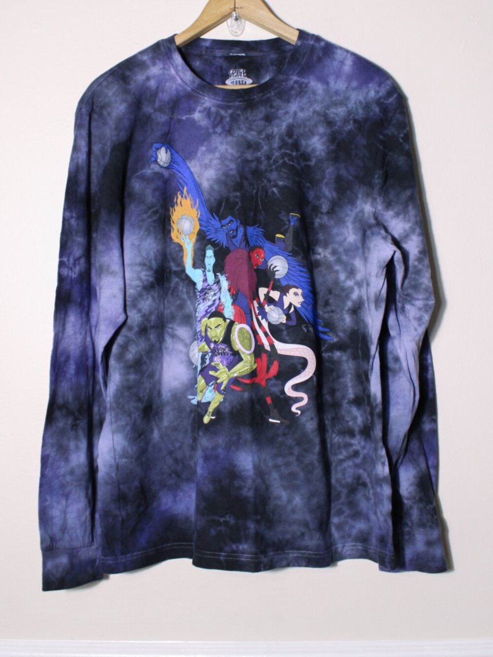 Space Jam LeBron James Goon Squad Tie Dye Long Sleeve T-Shirt M